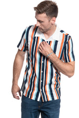 MĘSKA KOSZULA LEE SS BOWLING SHIRT REGULAR FIT DESERT ORANGE L68BTAOB 112117037