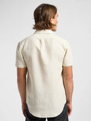 Meska Koszula Lee Ss Leesure Shirt Pioneer Ecru 112363814