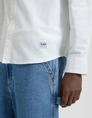 MESKA KOSZULA LEE WORKWEAR BUTTON DOWN BRIGHT WHITE 112376595
