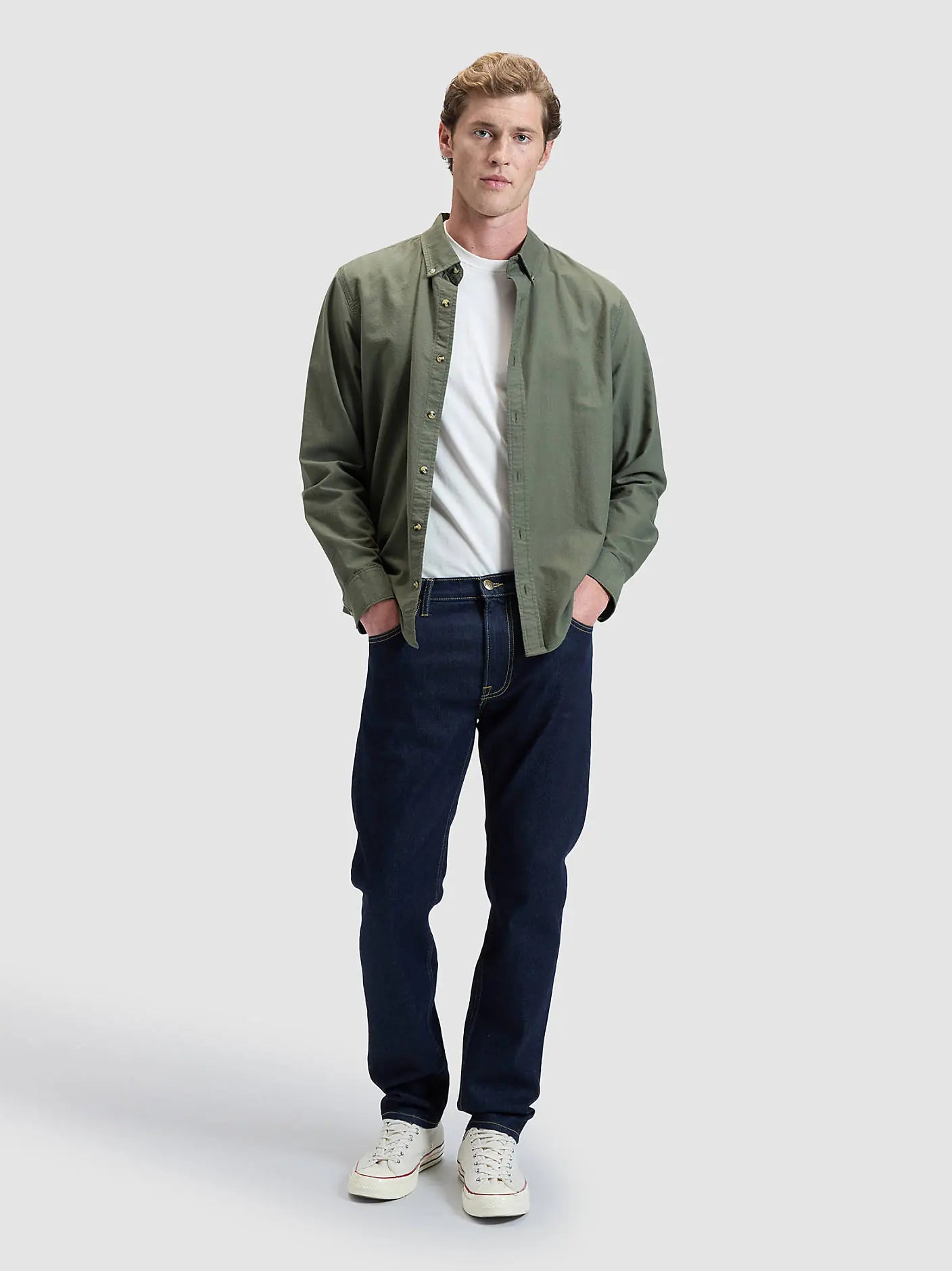 Męska Koszula Lee Workwear Button Down Oak Moss 112376598