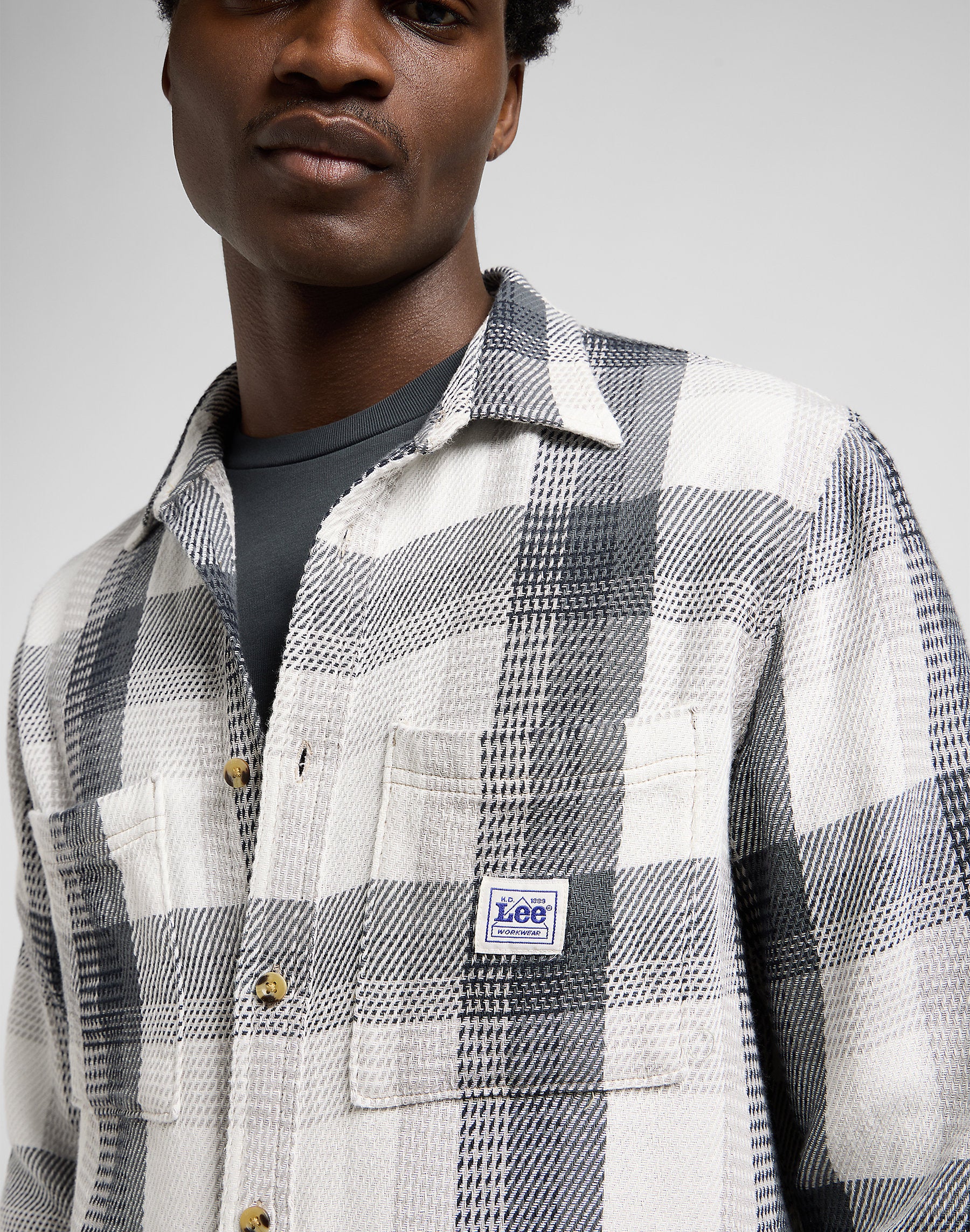 Męska Koszula Lee Workwear Shirt 2.0 Rebel Navy Plaid 112371302