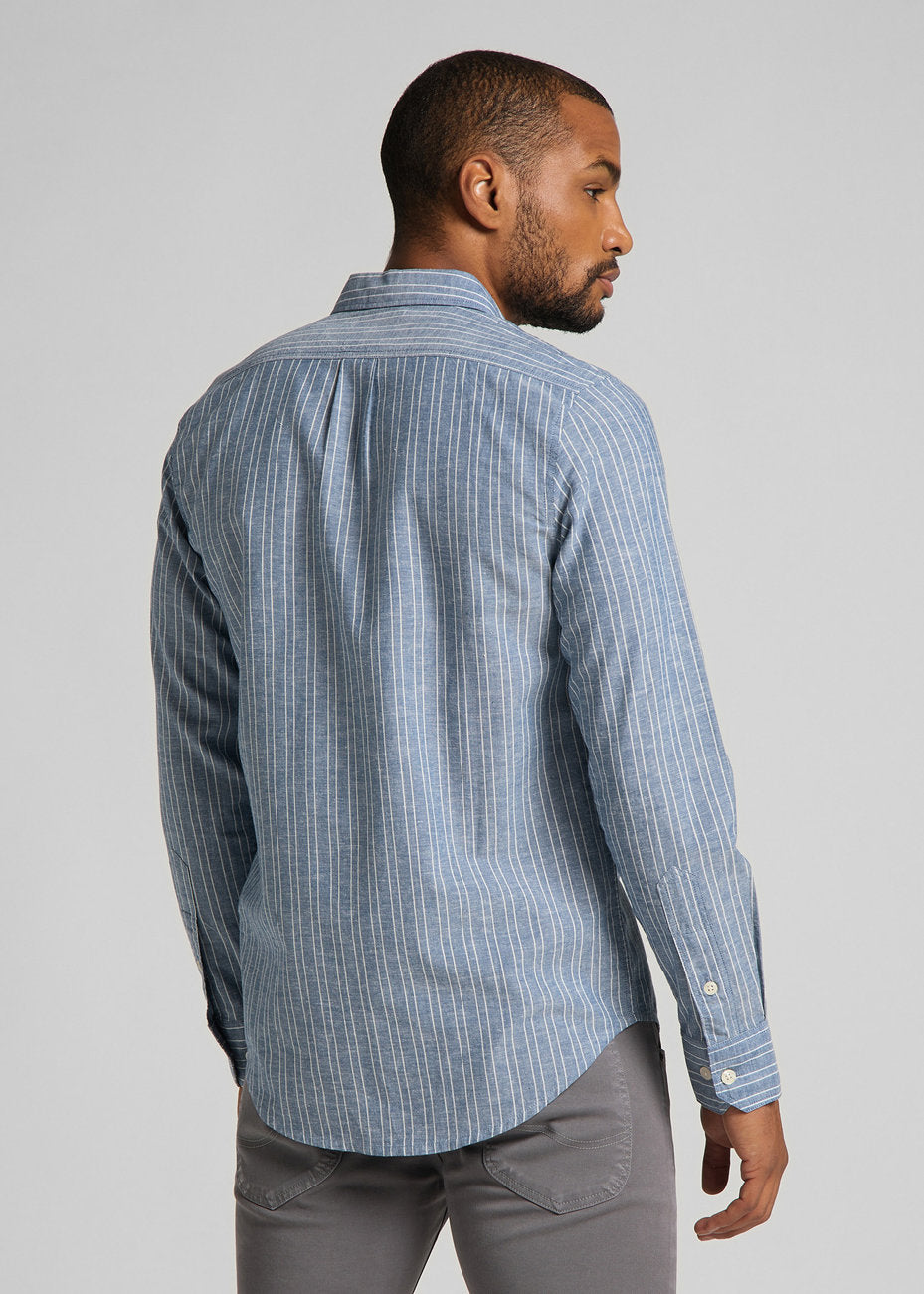 MĘSKA KOSZULA MATERIAŁOWA LEE ONE POCKET SHIRT WASHED BLUE L66NQALR 112116600