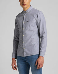 MĘSKA KOSZULA MATERIAŁOWA LEE SLIM BUTTON DOWN CLOUDBURST GREY L66XNFJE 112116754
