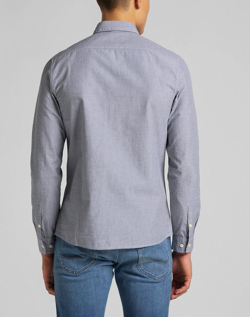 MĘSKA KOSZULA MATERIAŁOWA LEE SLIM BUTTON DOWN CLOUDBURST GREY L66XNFJE 112116754