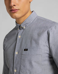 MĘSKA KOSZULA MATERIAŁOWA LEE SLIM BUTTON DOWN CLOUDBURST GREY L66XNFJE 112116754