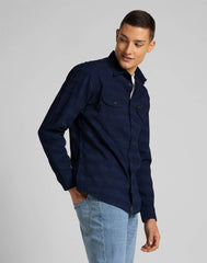 MĘSKA KOSZULA MATERIAŁOWA LEE WORKER SHIRT INDIGO L68HKPDK 112117138