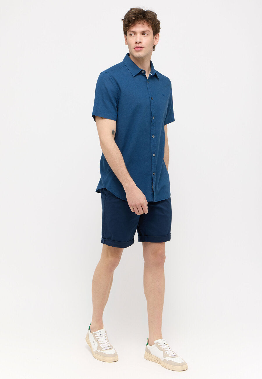 Męska Koszula Mustang Berkeley Insignia Blue 1015233 5230
