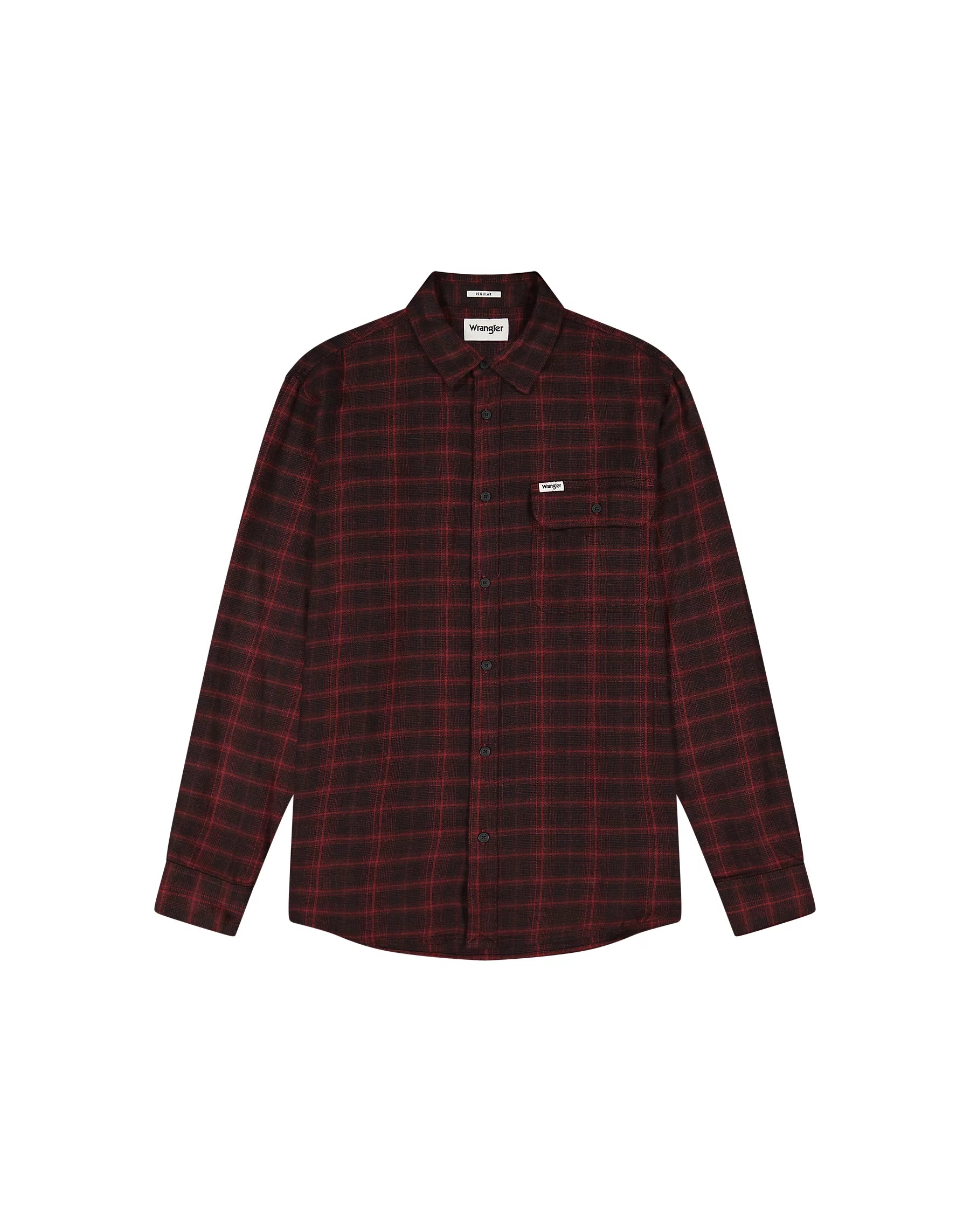 Męska Koszula Wrangler 1 Pkt Flannel Shirt Black Wine 112371522