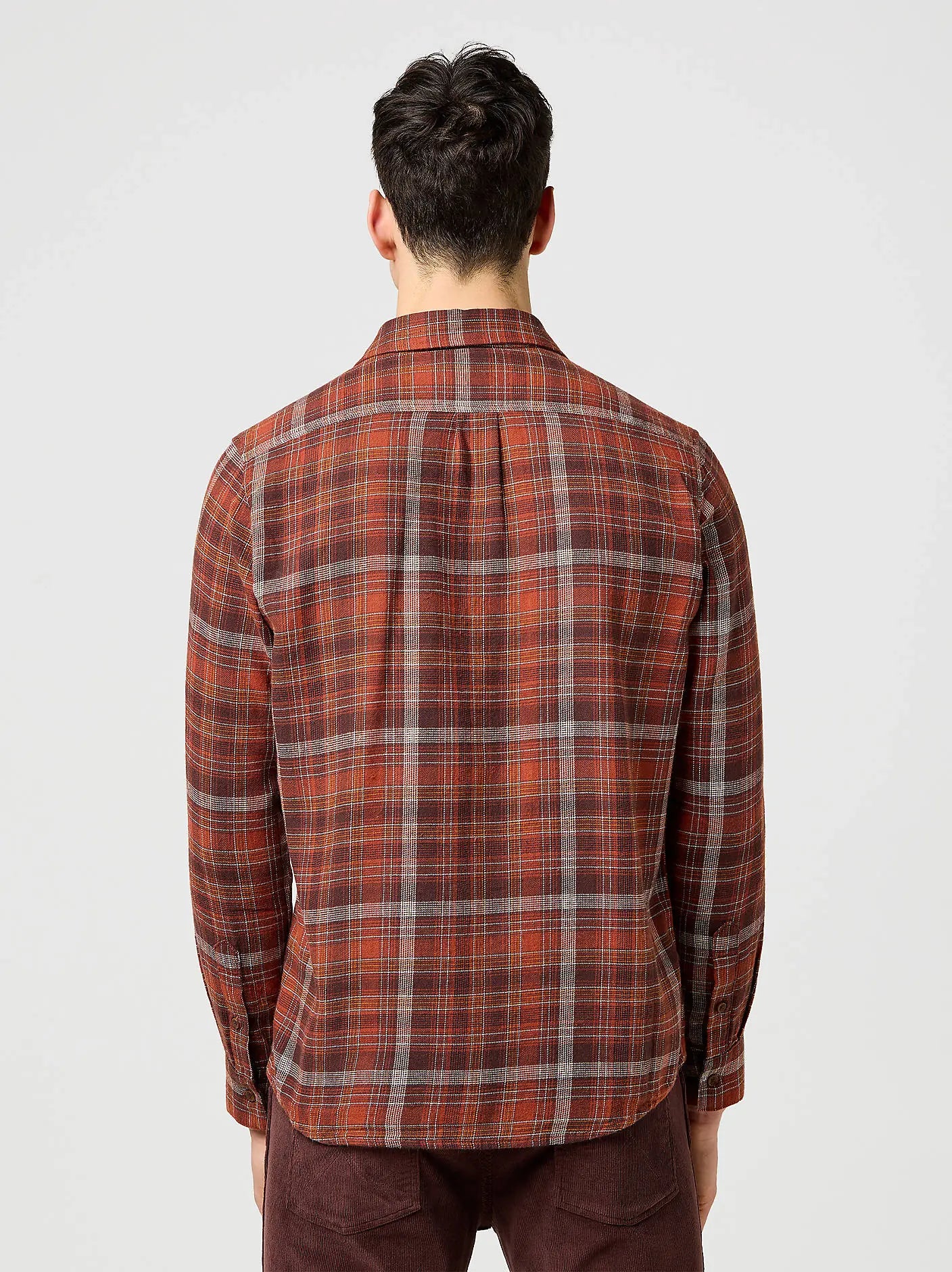 MESKA KOSZULA WRANGLER 1 PKT FLANNEL SHIRT FIRED BRICK 112371430