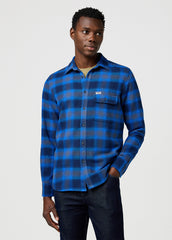 Meska Koszula Wrangler 1 Pkt Indigo Shirt Icy 112371524