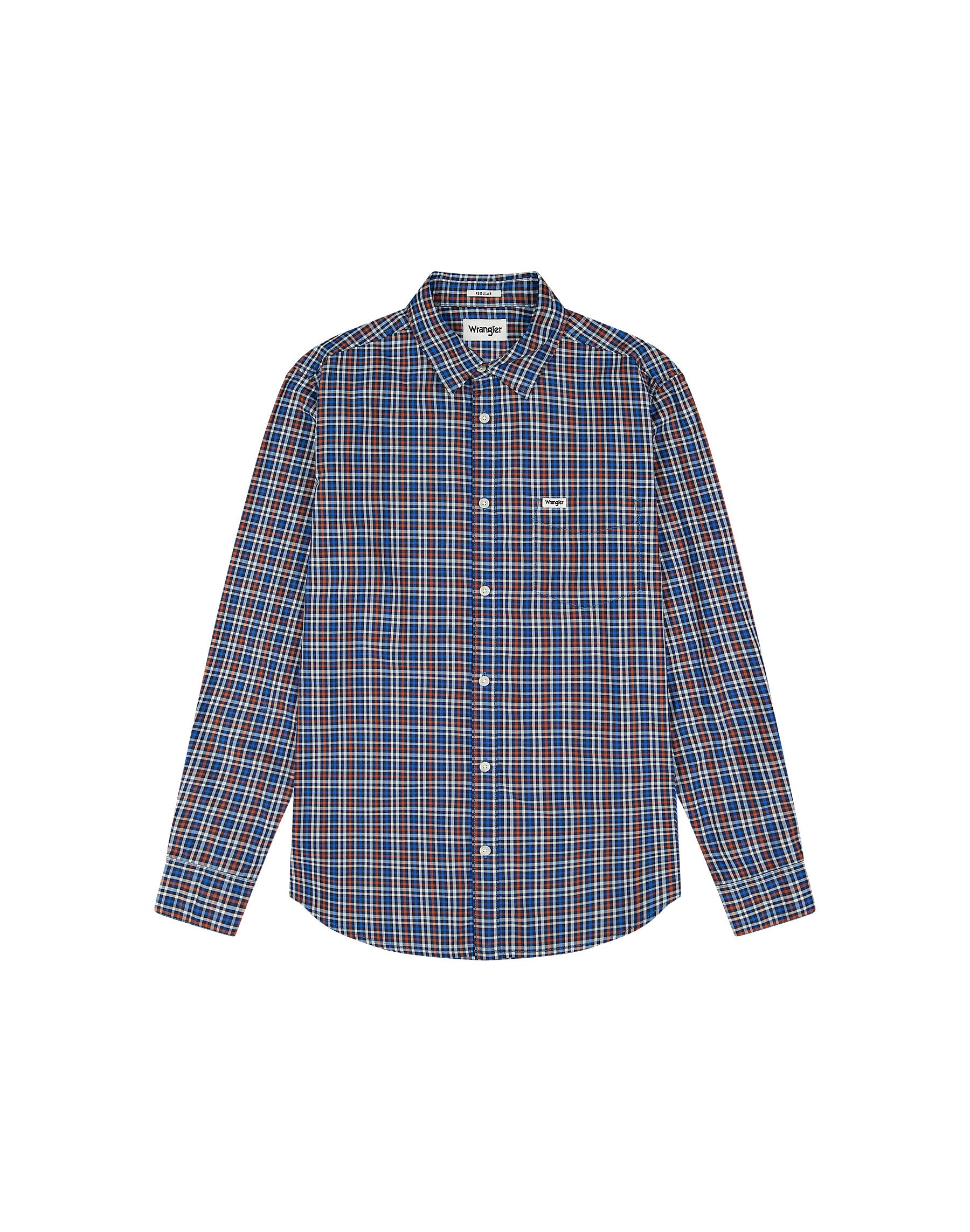 Męska Koszula Wrangler 1 Pkt Poplin Shirt Dark Blue 112371403