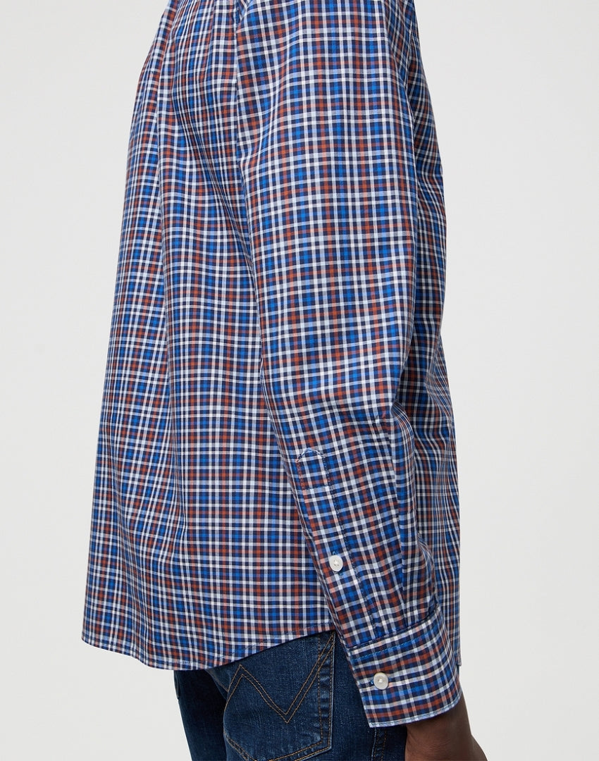 Męska Koszula Wrangler 1 Pkt Poplin Shirt Dark Blue 112371403