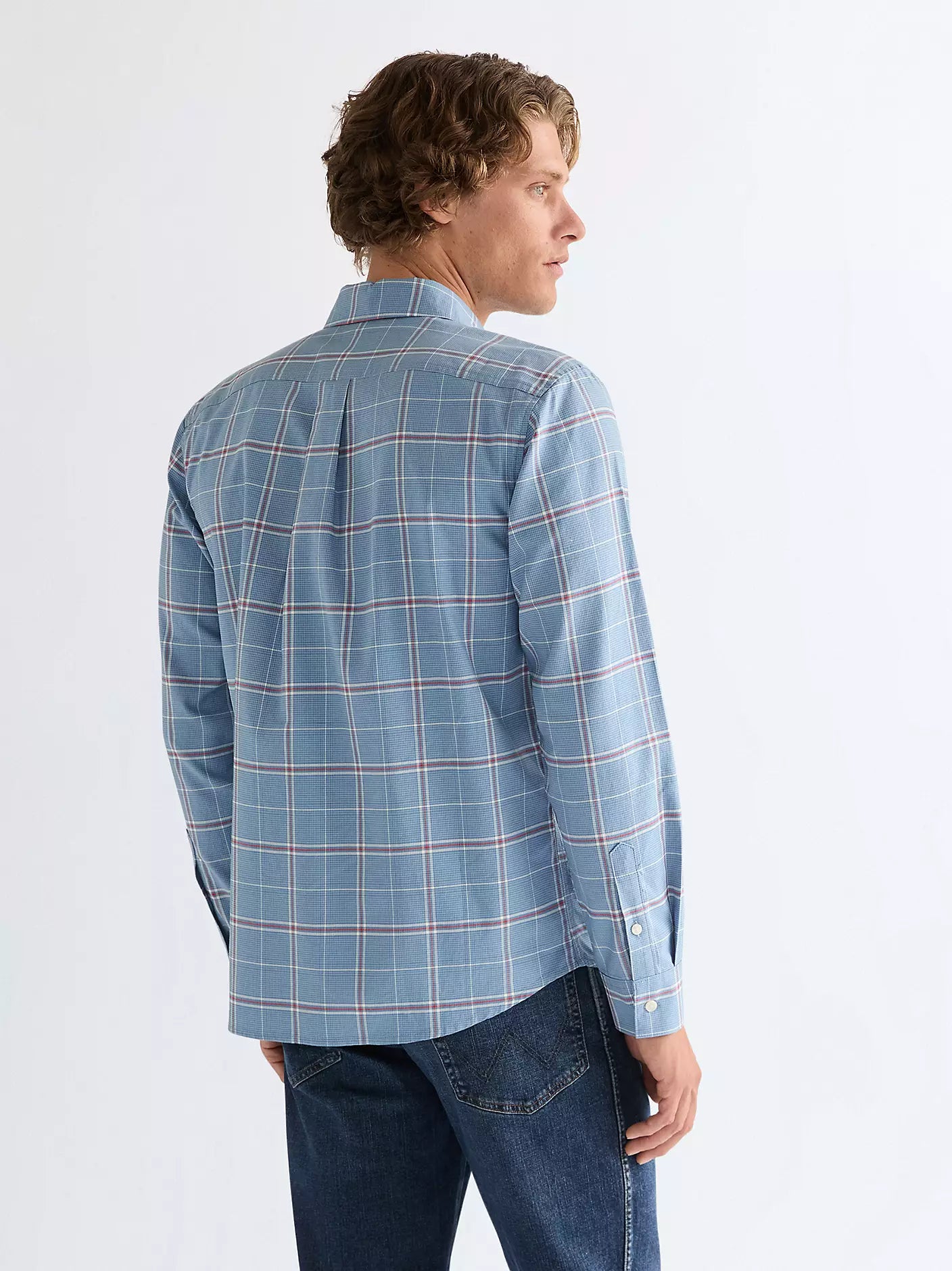 Męska Koszula Wrangler 1 Pkt Shirt Ashley Blue 112378488