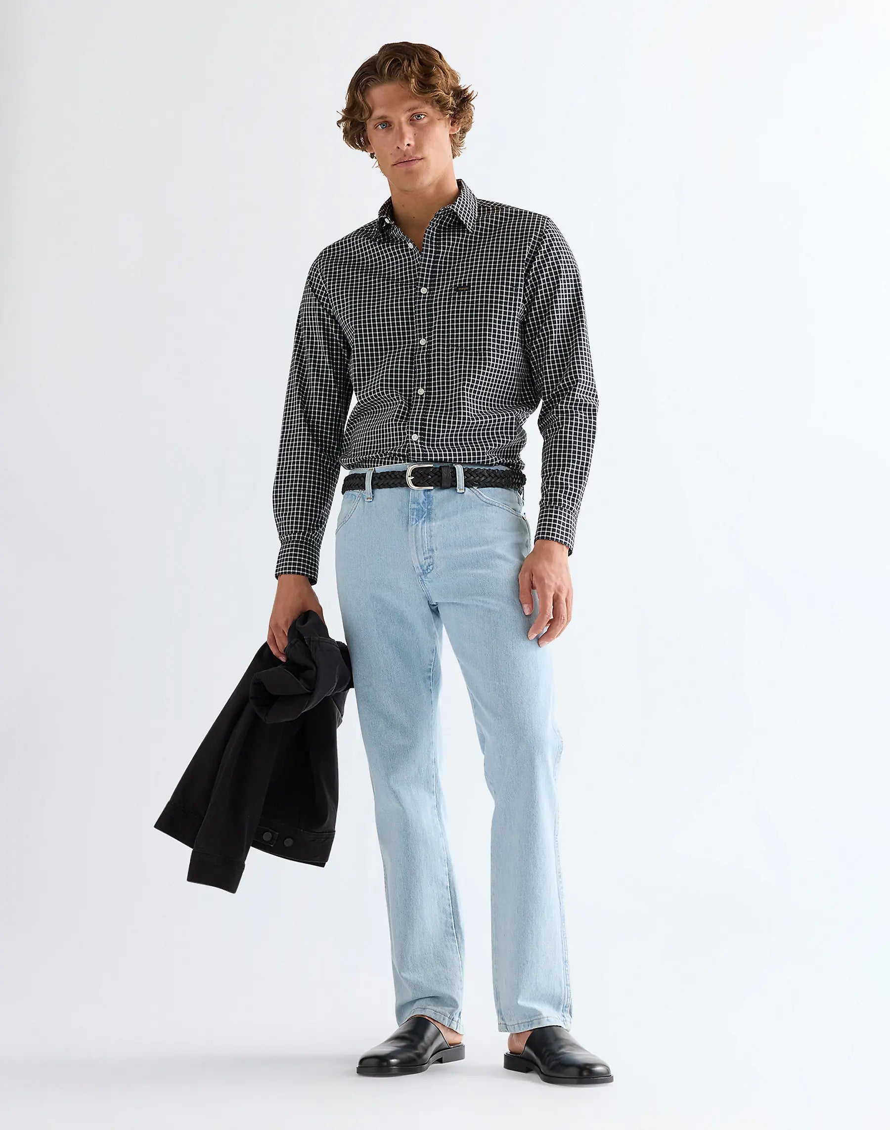 MESKA KOSZULA WRANGLER 1 PKT SHIRT BLACK 112378031