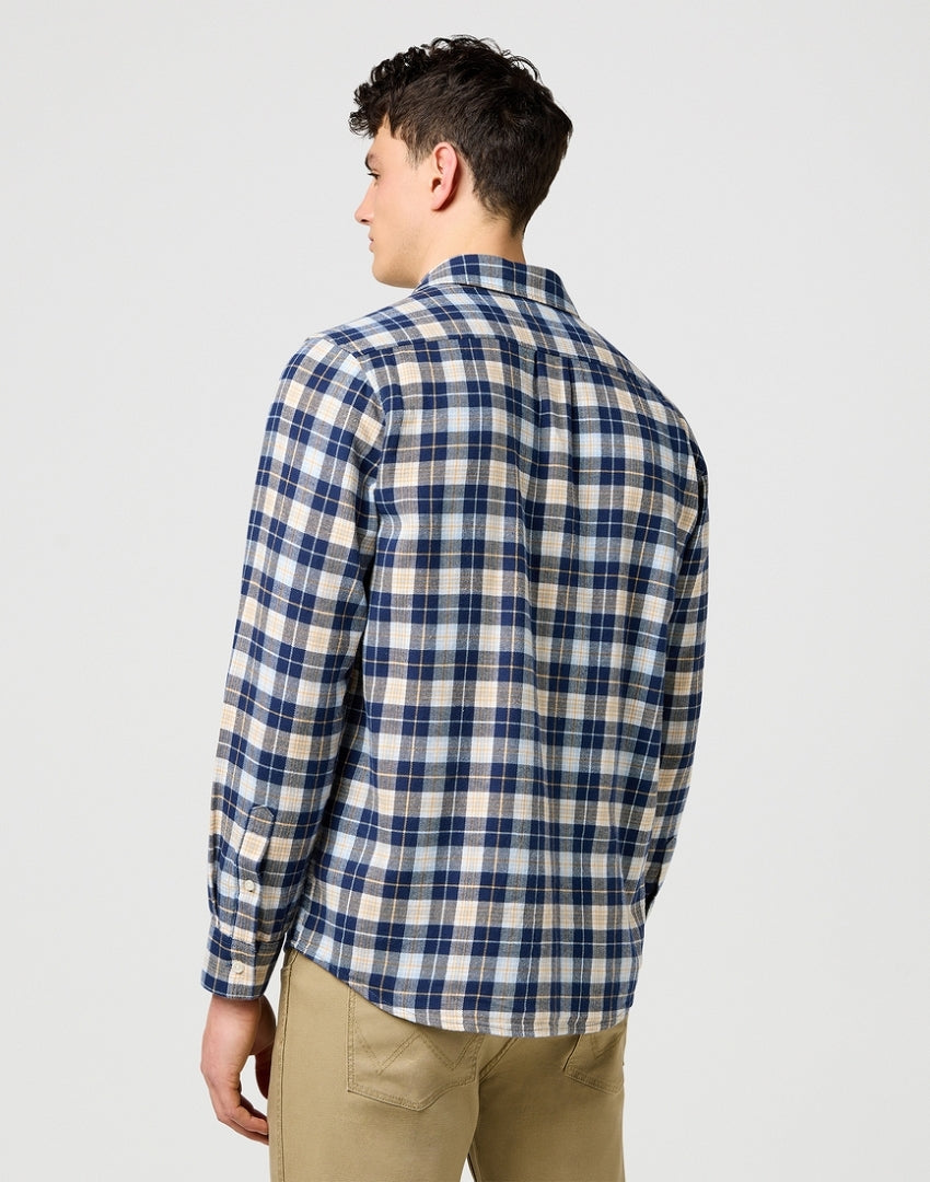 Męska Koszula Wrangler 1 PKT Shirt Blue 112371405