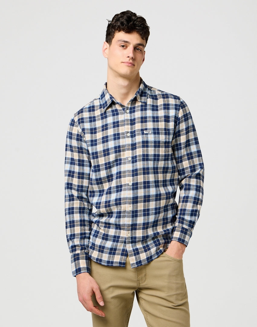 Męska Koszula Wrangler 1 PKT Shirt Blue 112371405