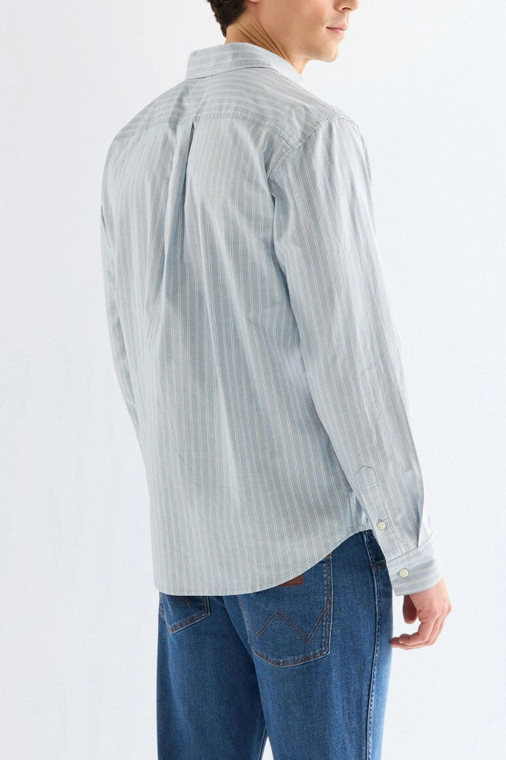 Męska Koszula Wrangler 1 Pkt Shirt Blue Stripe 112378486