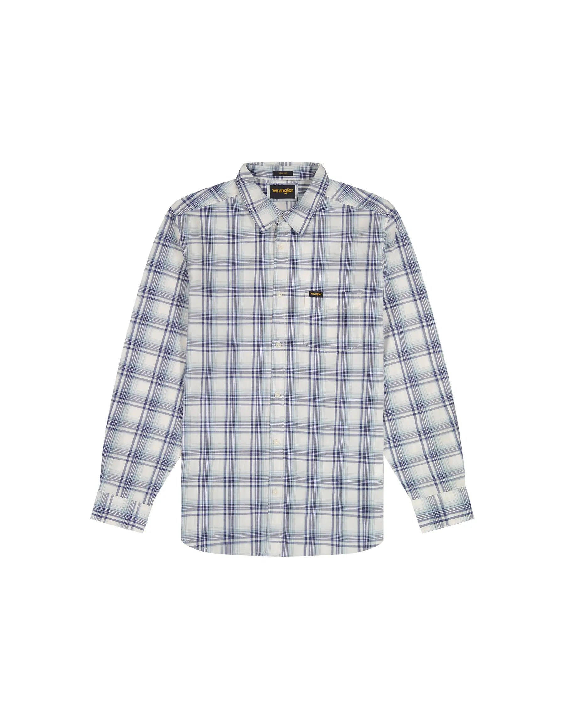 Męska Koszula Wrangler 1 PKT Shirt Blue White 112378035