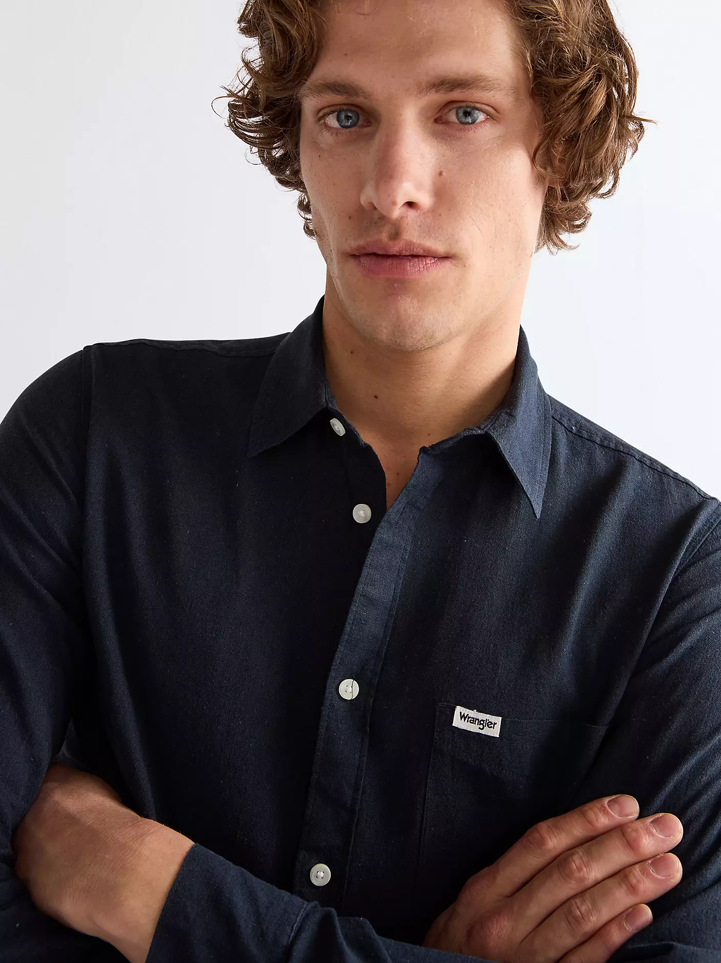 MĘSKA KOSZULA WRANGLER 1 PKT SHIRT DARK NAVY 112362751