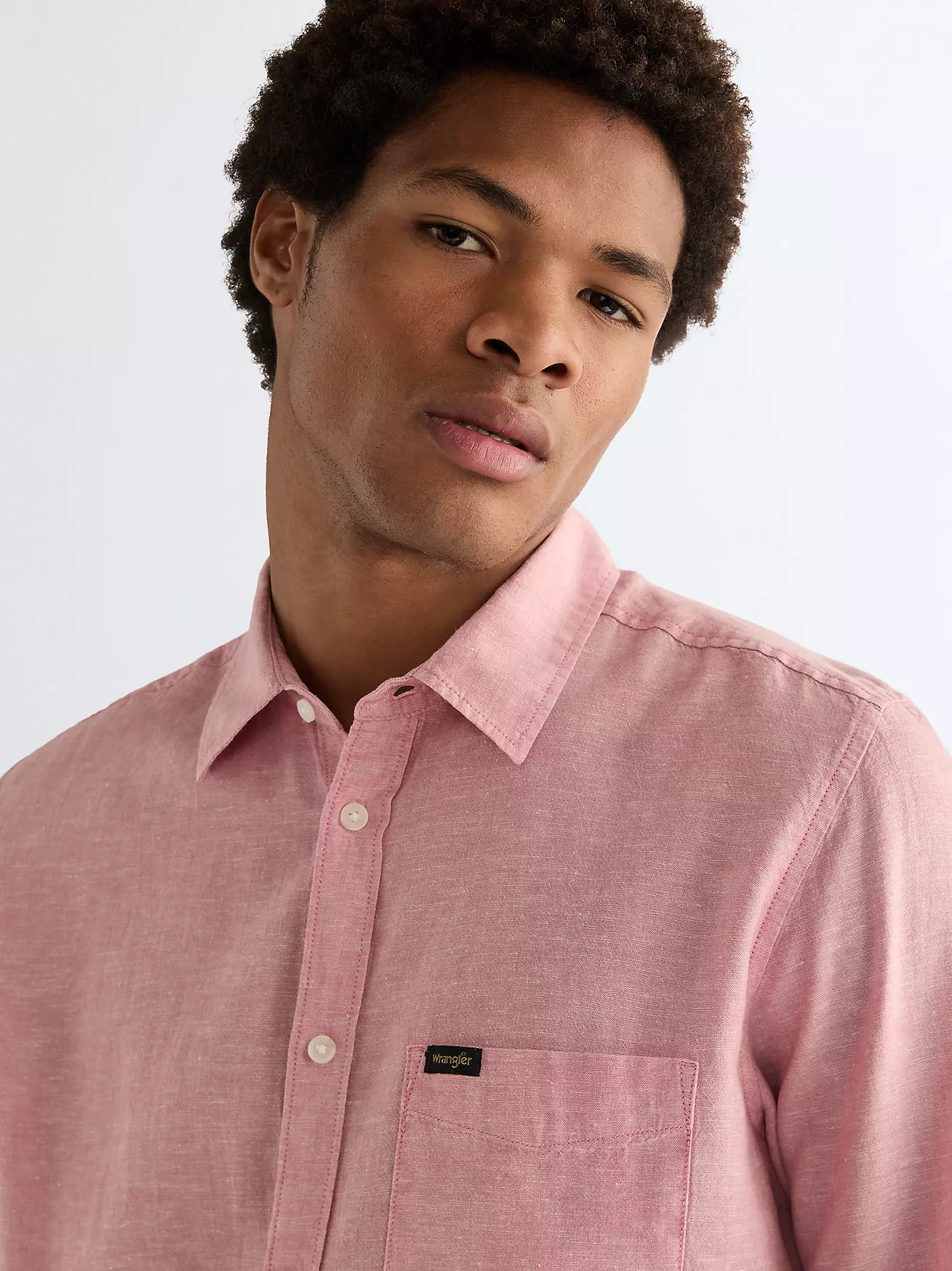 MĘSKA KOSZULA WRANGLER 1 PKT SHIRT DUSTY ROSE 112378038