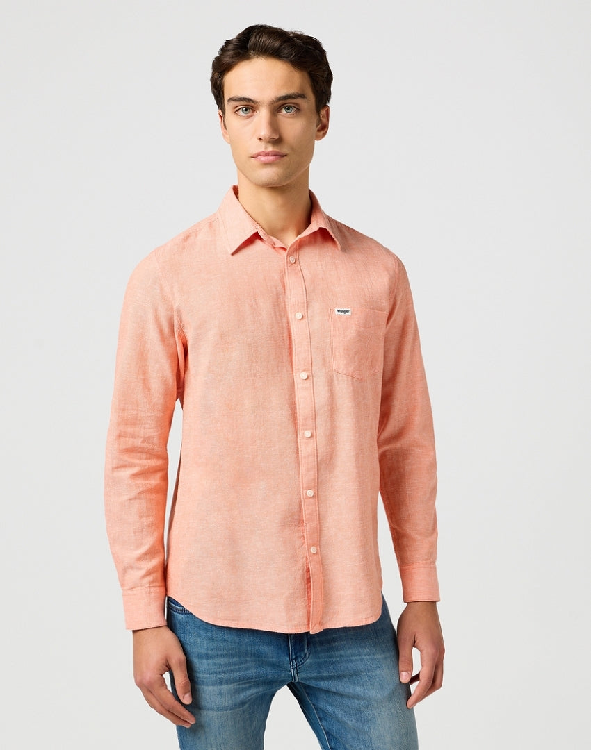 Meska Koszula Wrangler 1 Pkt Shirt Flamingo 112362752