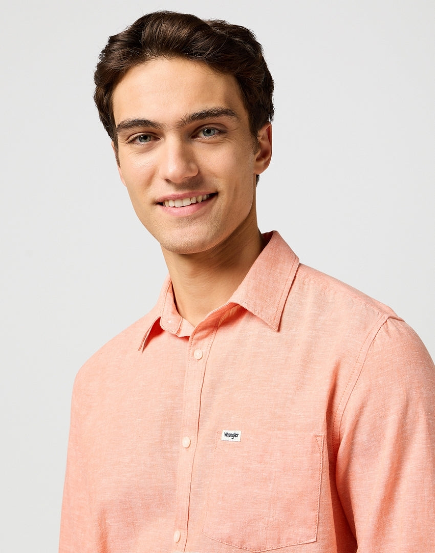 Meska Koszula Wrangler 1 Pkt Shirt Flamingo 112362752