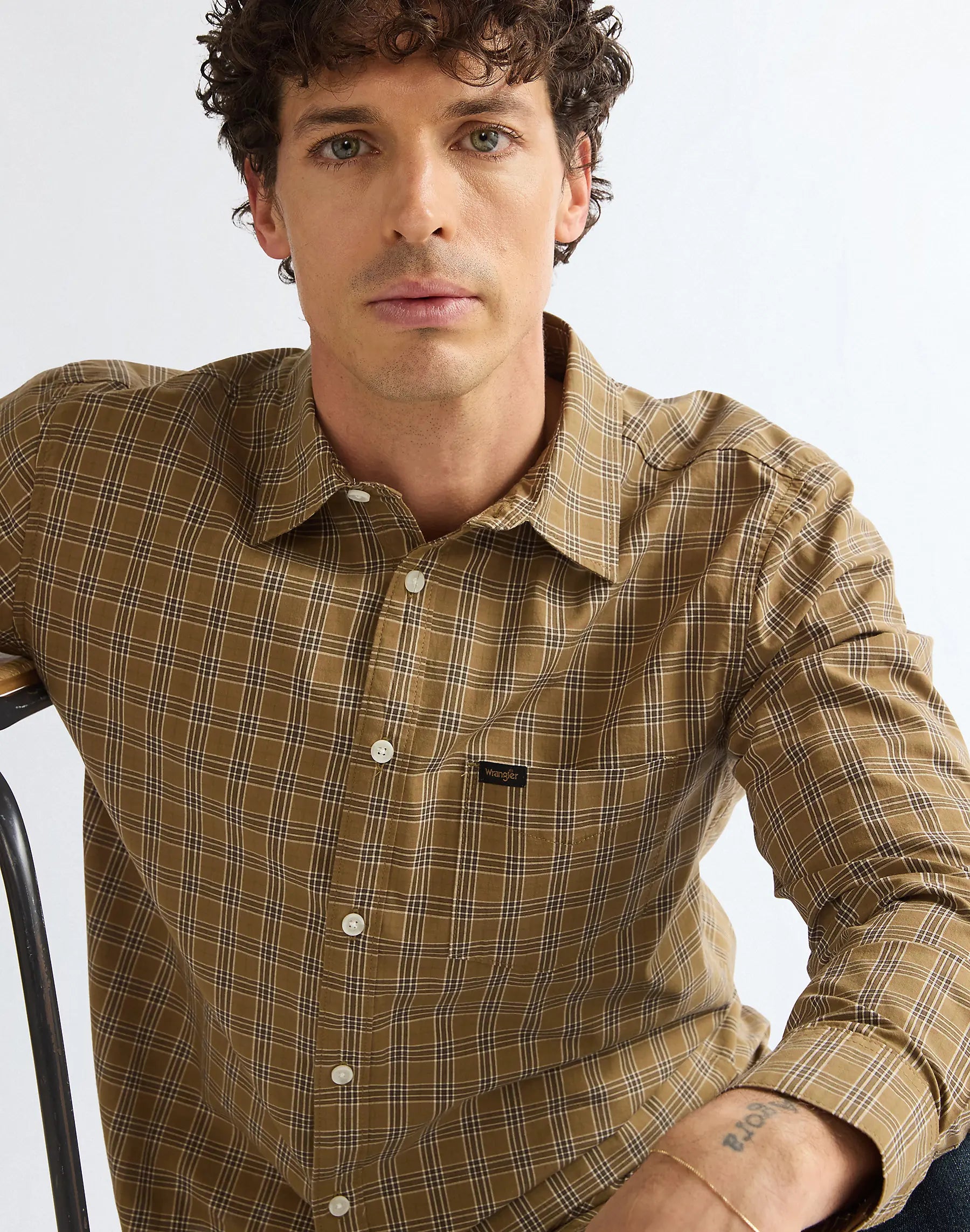 MĘSKA KOSZULA WRANGLER 1 PKT SHIRT KANGAROO 112386966