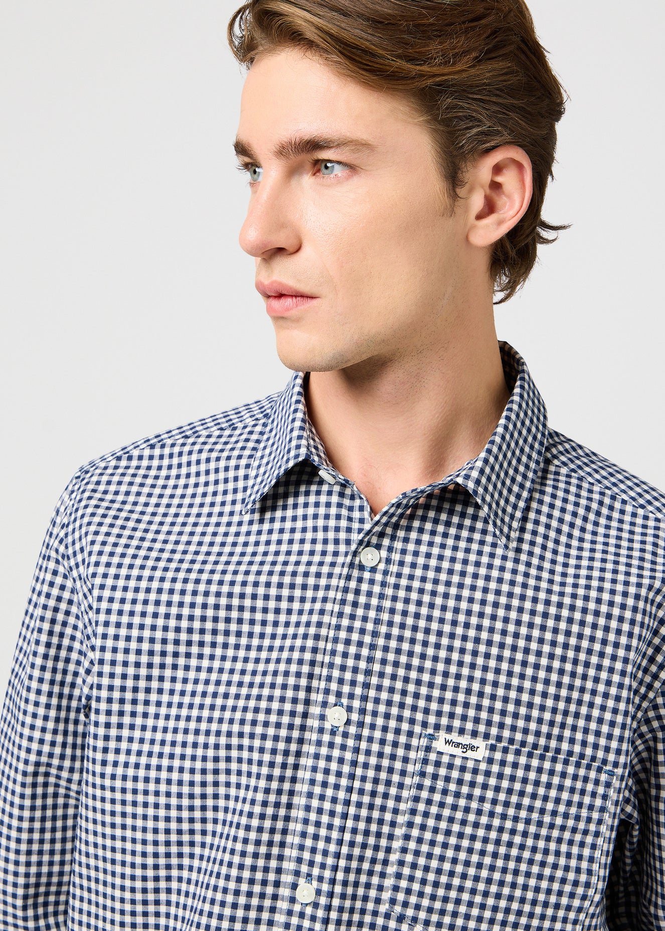 Koszula Męska Wrangler 1 Pkt Shirt Navy Gingham 112362904