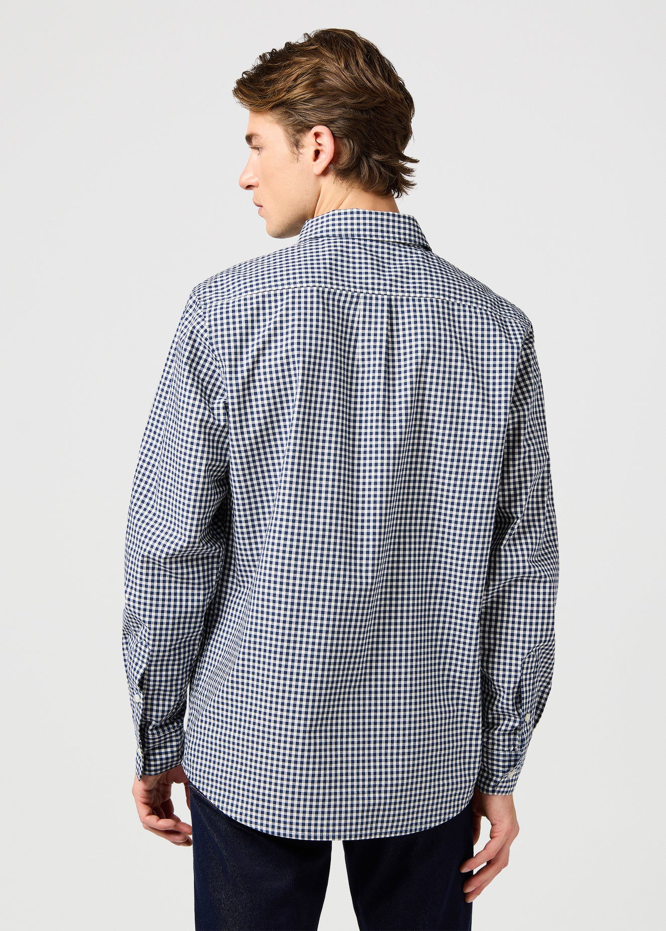 Koszula Męska Wrangler 1 Pkt Shirt Navy Gingham 112362904