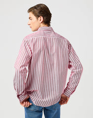 Meska Koszula Wrangler 1 Pkt Shirt Red Oxford 112362540