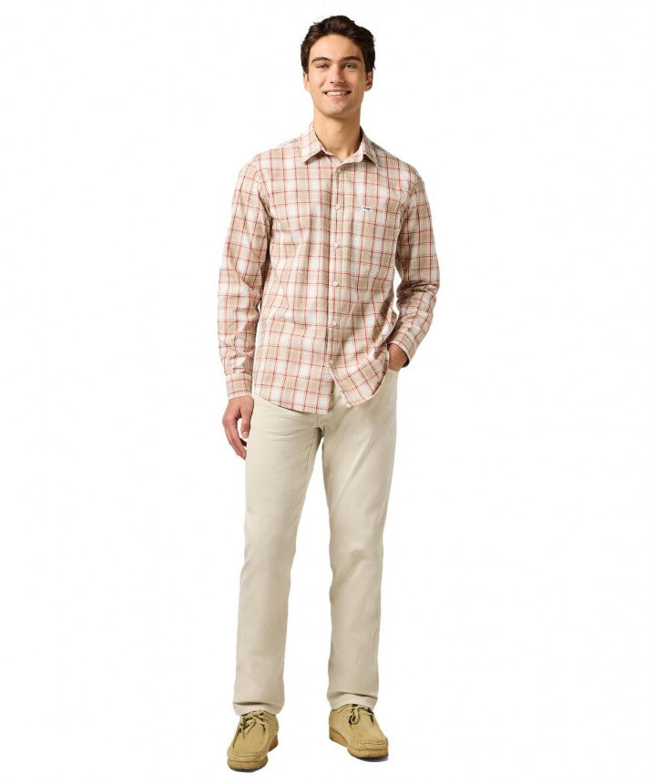 Meska Koszula Wrangler 1 Pkt Shirt Tan 112362768