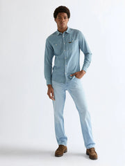 Męska Koszula Wrangler Chambray Shirt Indigo 112378119