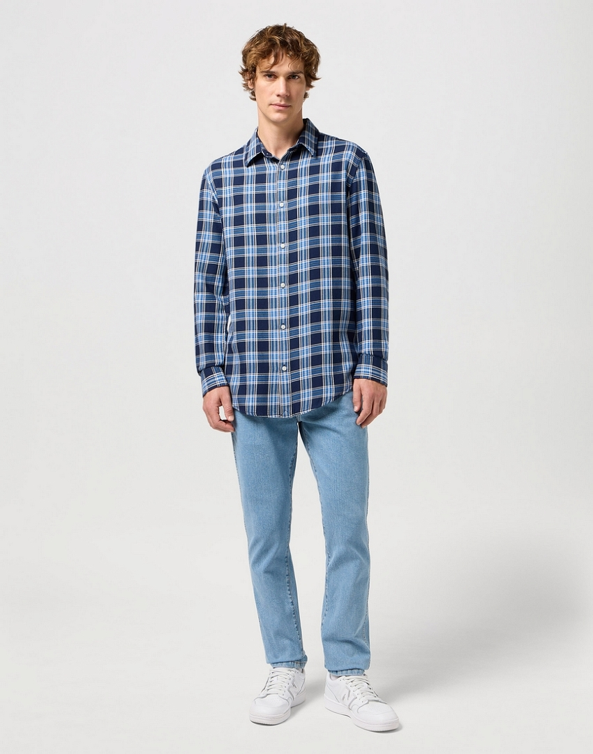 MĘSKA KOSZULA WRANGLER CHECK SHIRT BLACK IRIS 112350570