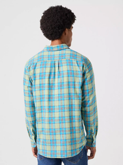 MĘSKA KOSZULA WRANGLER LS 1 PKT SHIRT RESEDA 112352794
