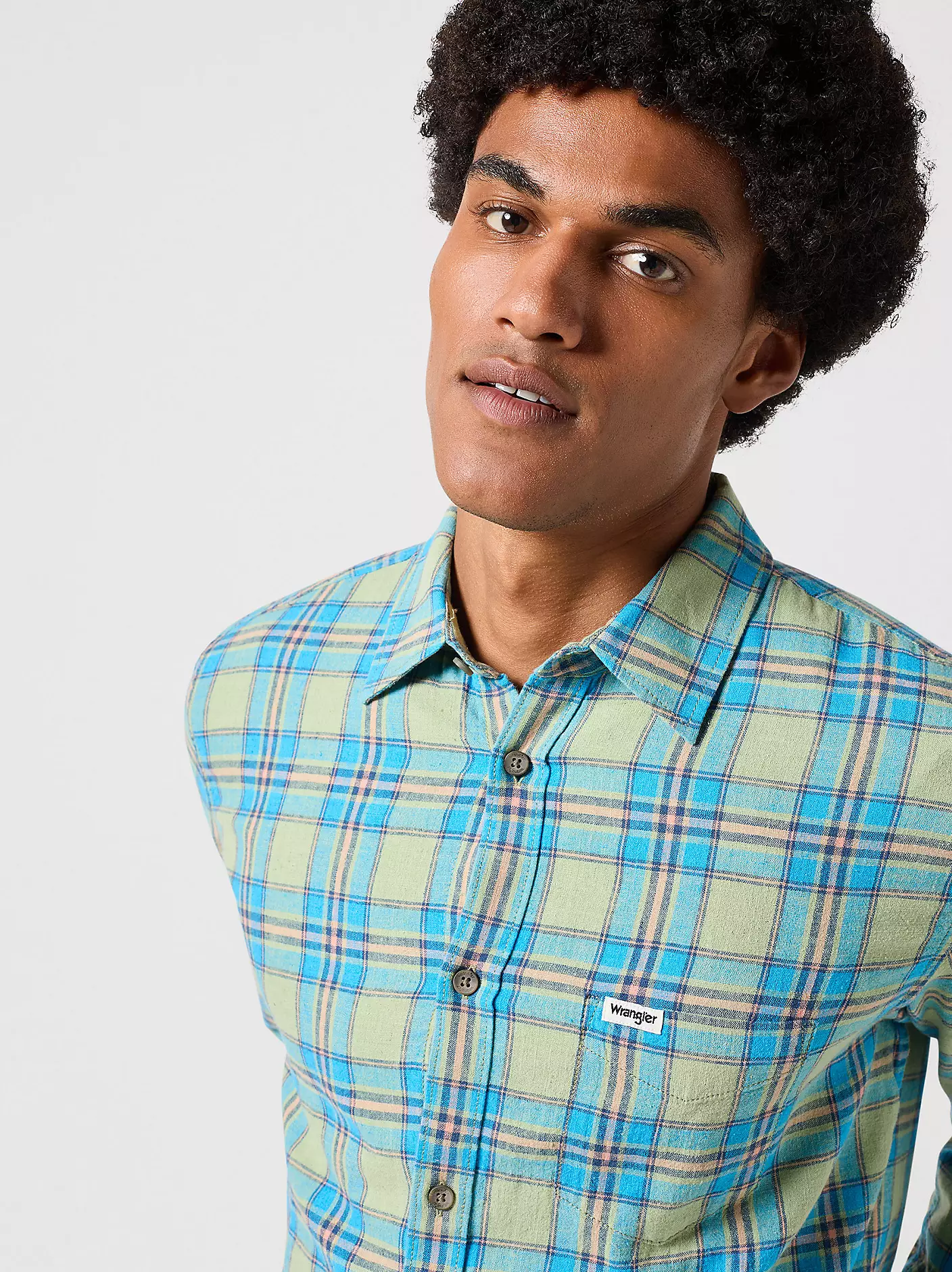 MĘSKA KOSZULA WRANGLER LS 1 PKT SHIRT RESEDA 112352794