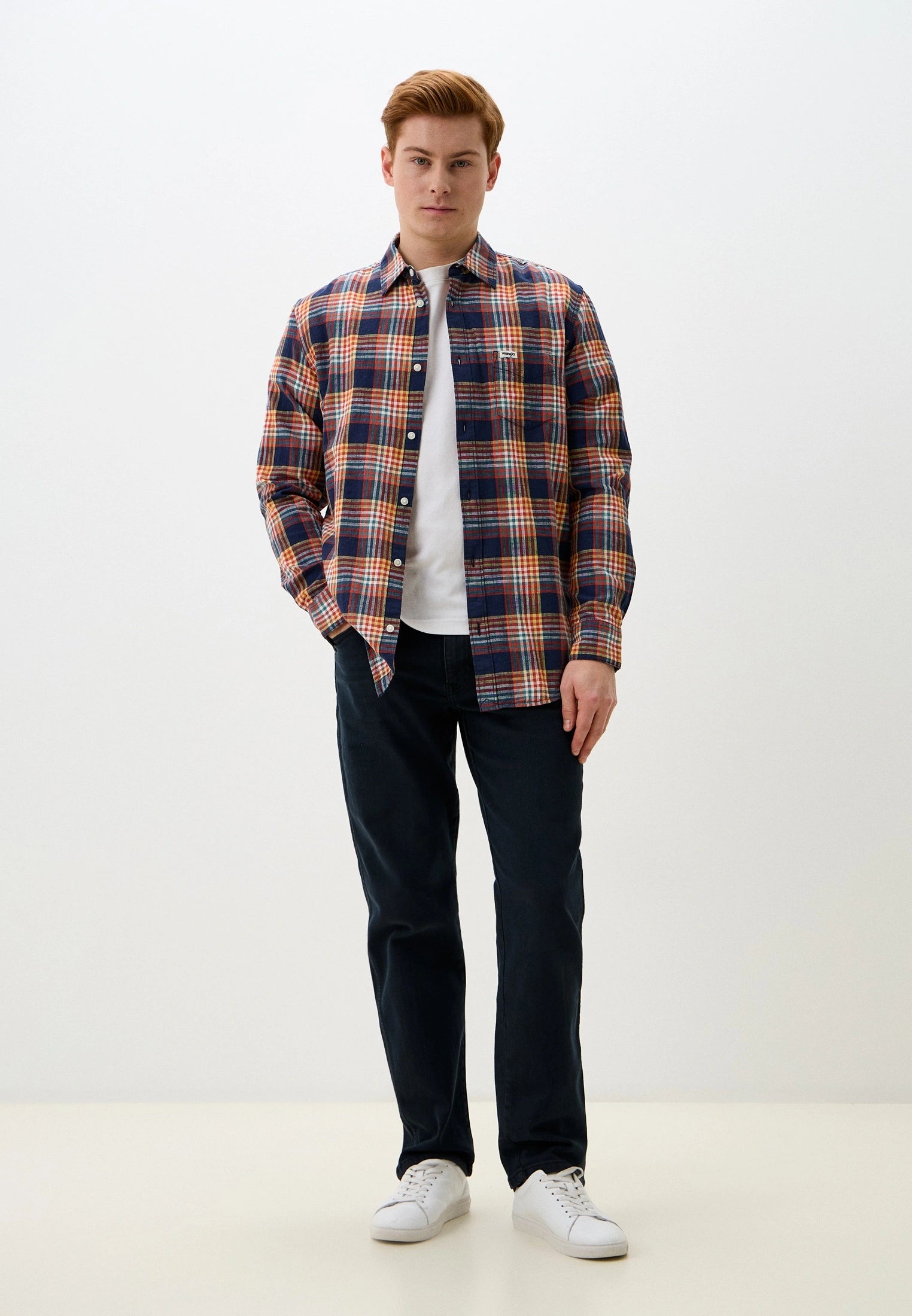 Męska Koszula Wrangler LS 1Pkt Shirt Navy 112350491