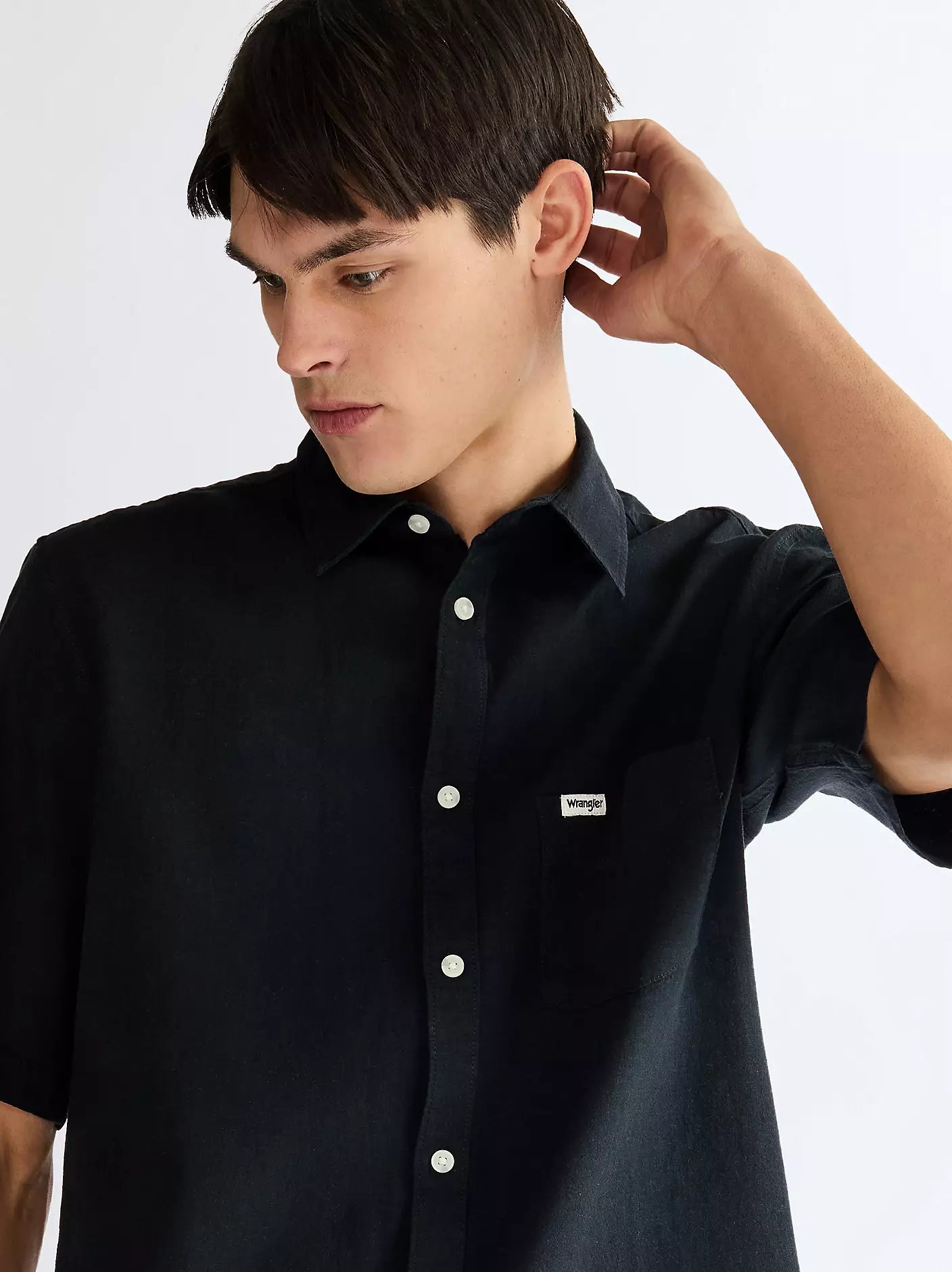 MESKA KOSZULA WRANGLER SS 1 PKT SHIRT BLACK 112362729