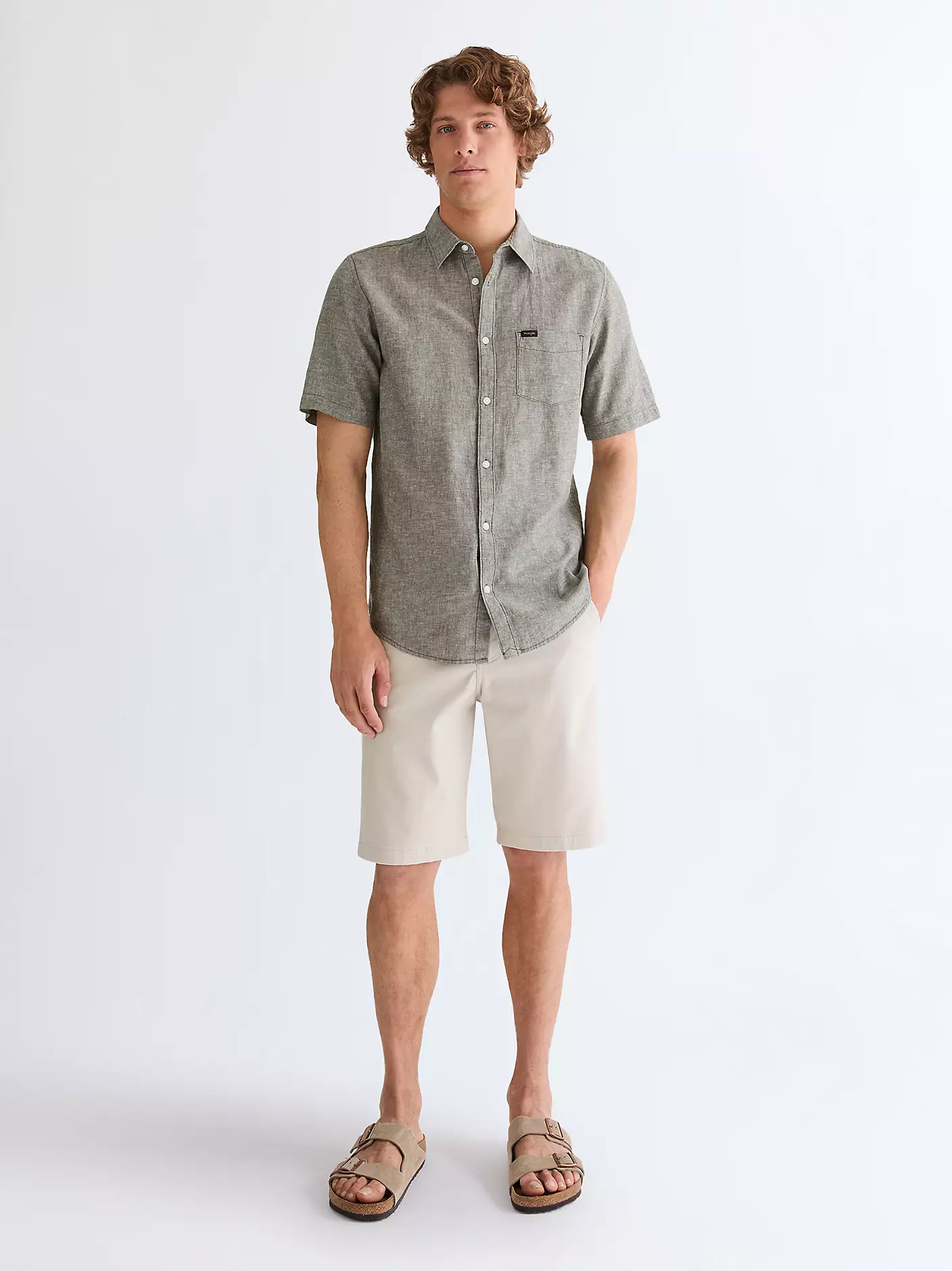 MĘSKA KOSZULA WRANGLER SS 1 PKT SHIRT DEEP DEPTHS 112378047