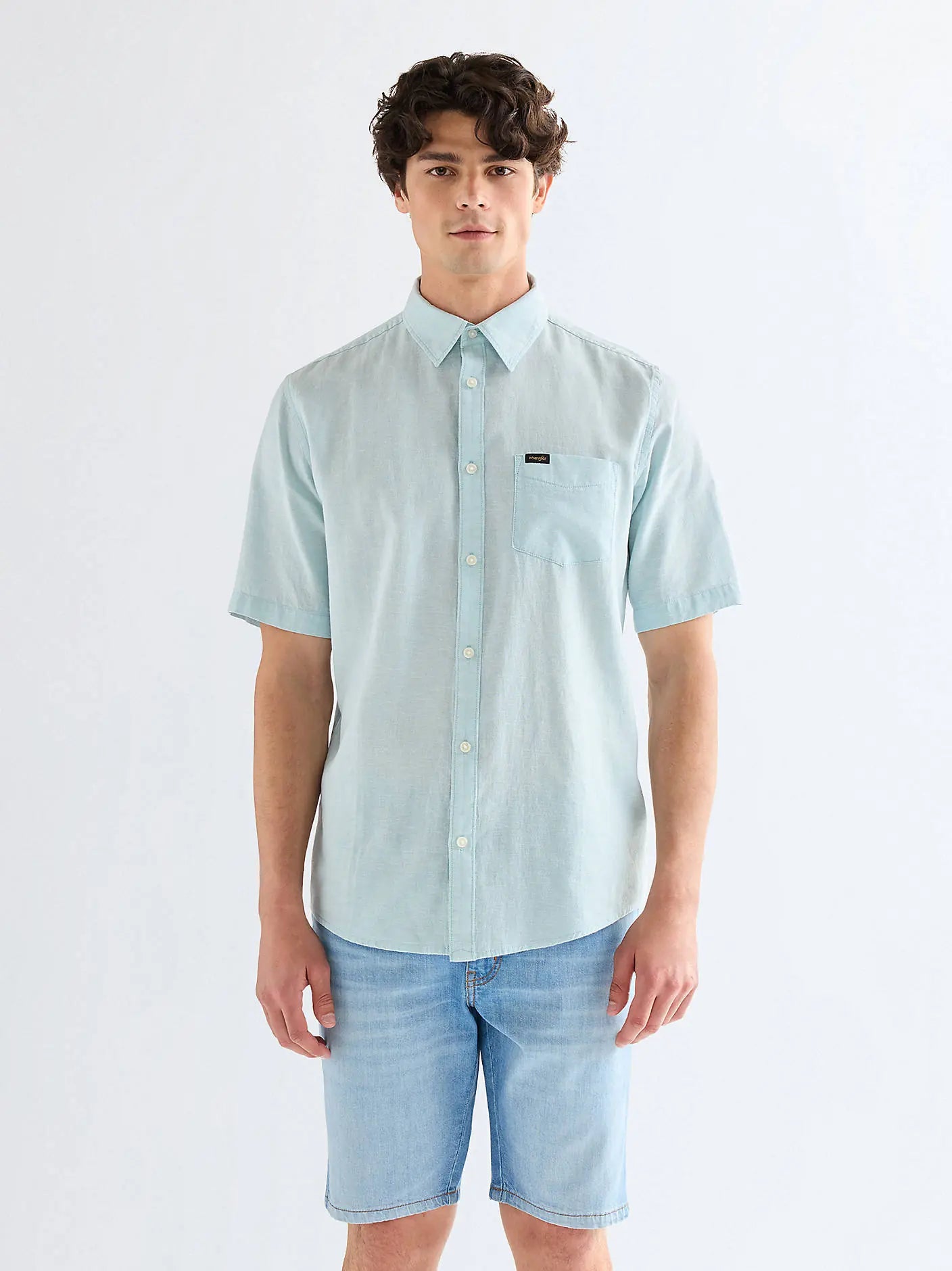 MESKA KOSZULA WRANGLER SS 1 PKT SHIRT FORGET ME NOT 112378046