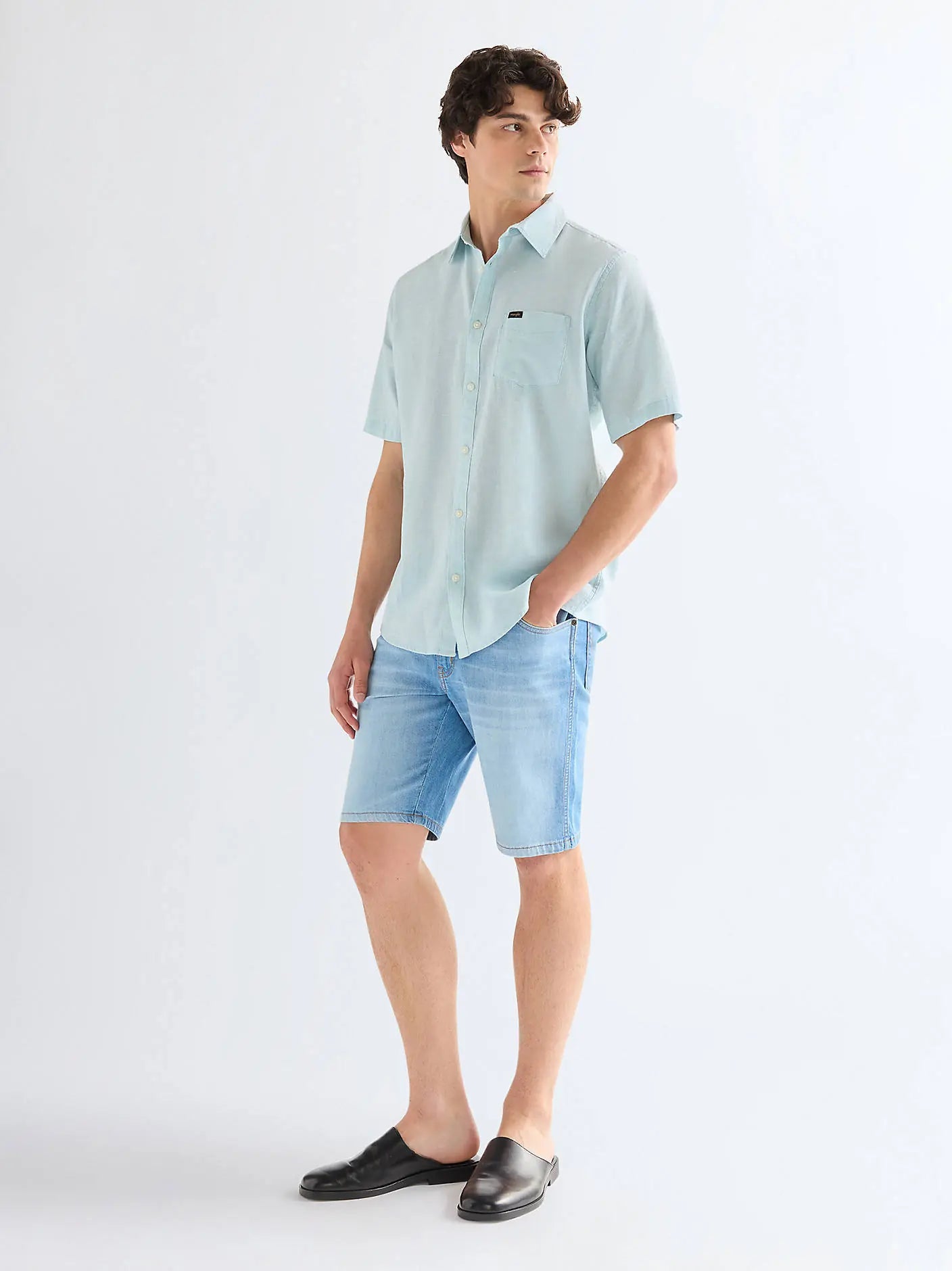 MESKA KOSZULA WRANGLER SS 1 PKT SHIRT FORGET ME NOT 112378046
