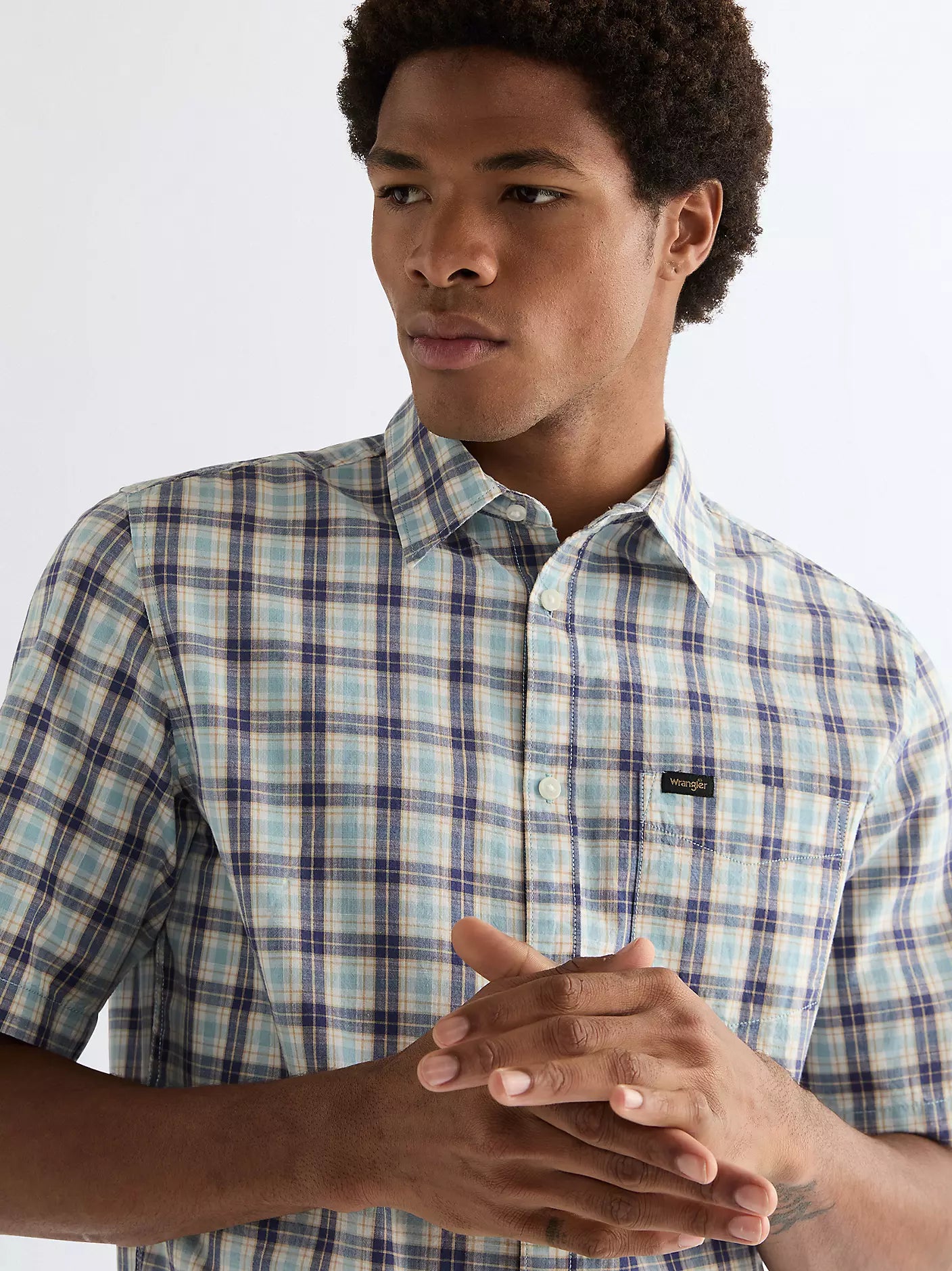 MESKA KOSZULA WRANGLER SS 1 PKT SHIRT FORGET ME NOT 112378049