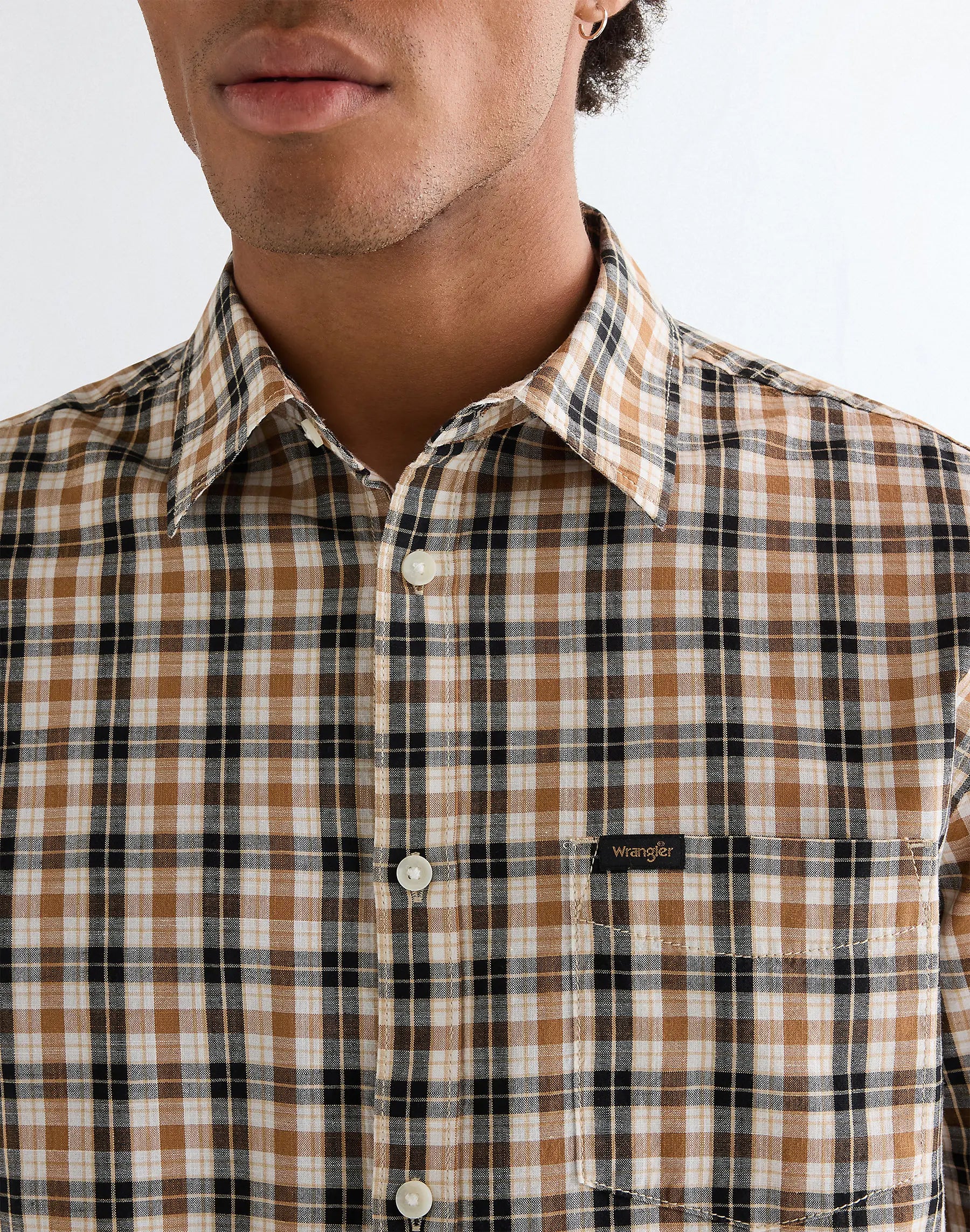 MESKA KOSZULA WRANGLER SS 1 PKT SHIRT GOLDEN WHEAT 112378048