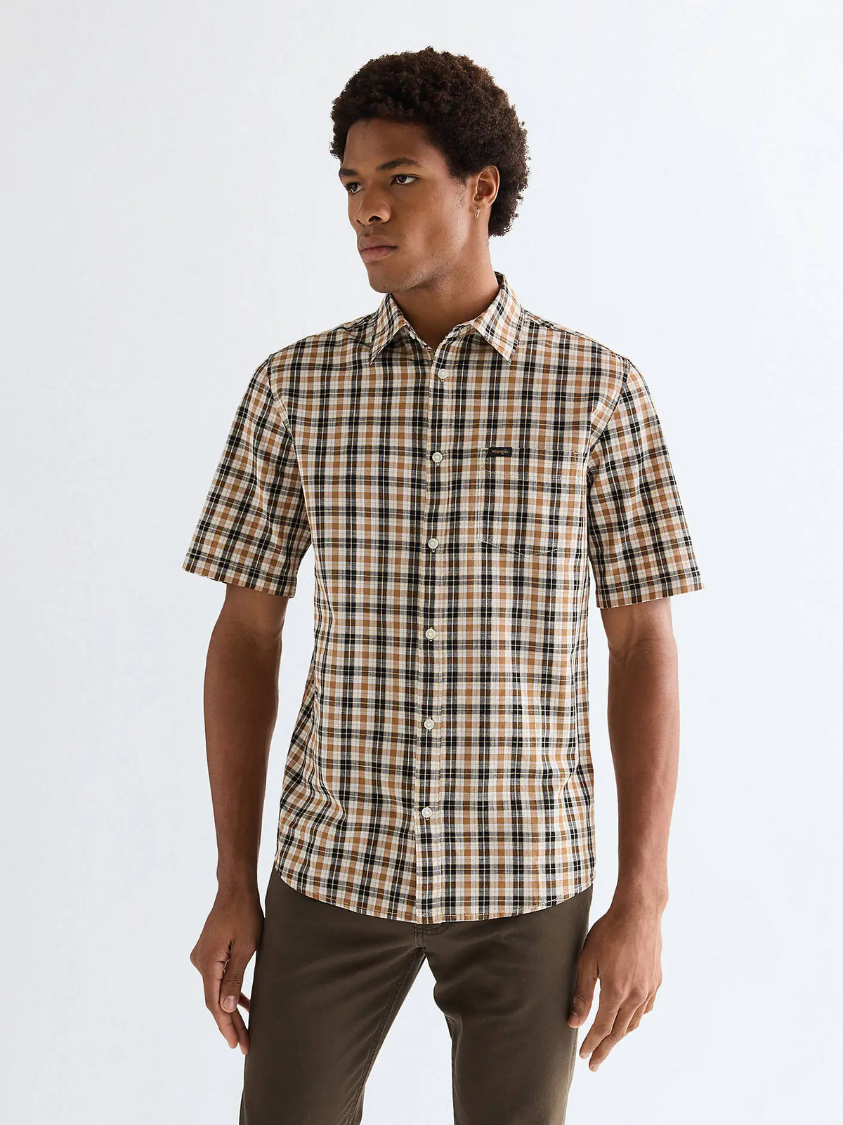 MESKA KOSZULA WRANGLER SS 1 PKT SHIRT GOLDEN WHEAT 112378048