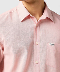 Meska Koszula Wrangler SS 1 Pkt Shirt Silver Pink 112362676