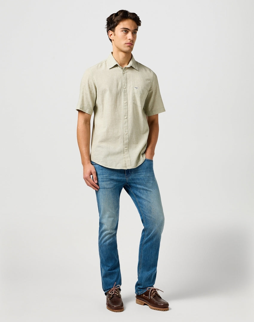 Meska Koszula Wrangler Ss 1 Pkt Shirt Tea 112362730