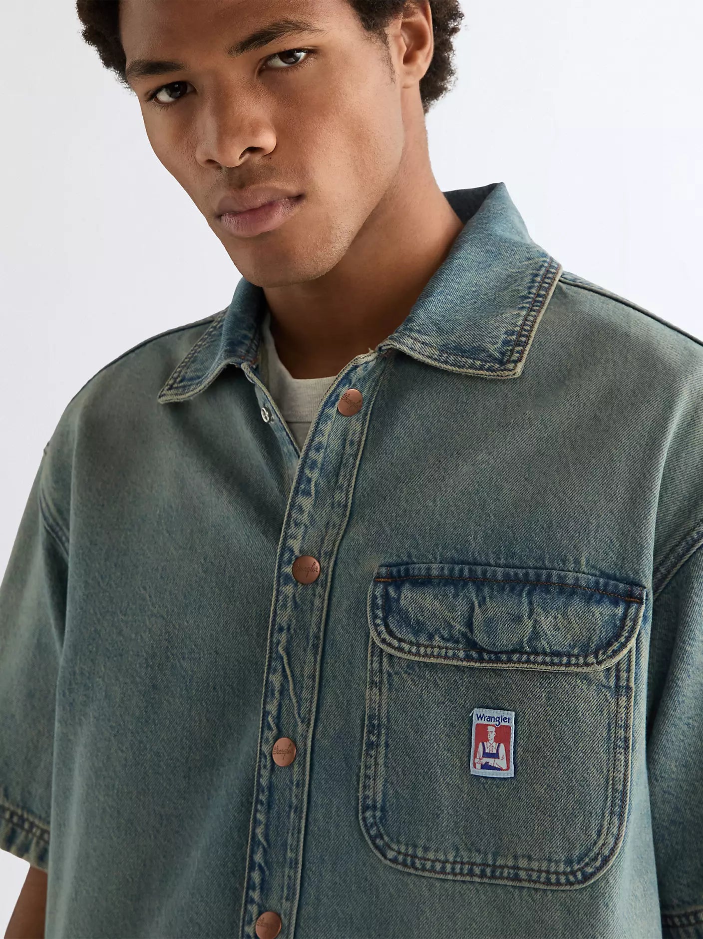 MESKA KOSZULA WRANGLER SS OVERSHIRT CANYON SHADE 112378122