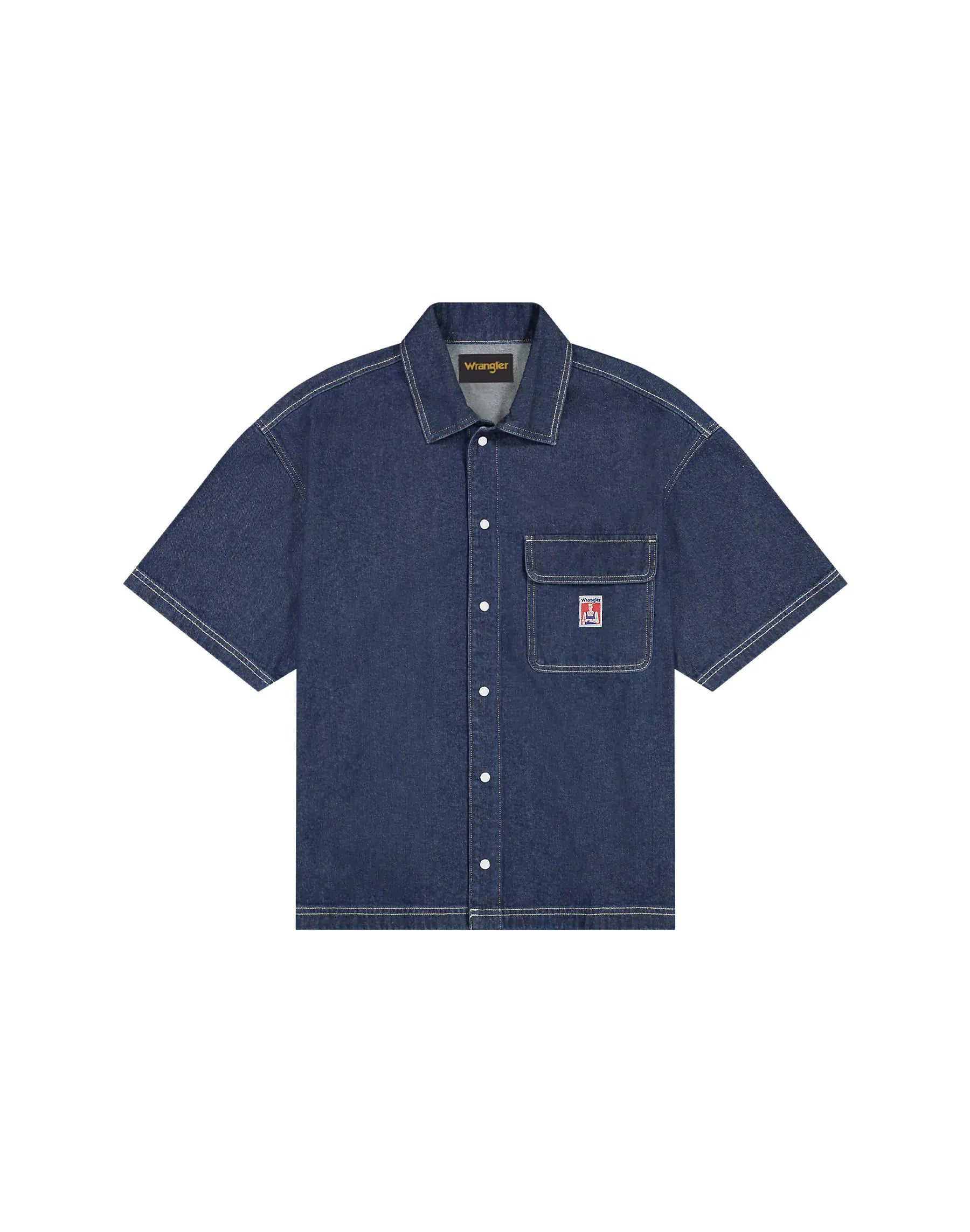 Męska Koszula Wrangler SS Overshirt Rinse 112378123