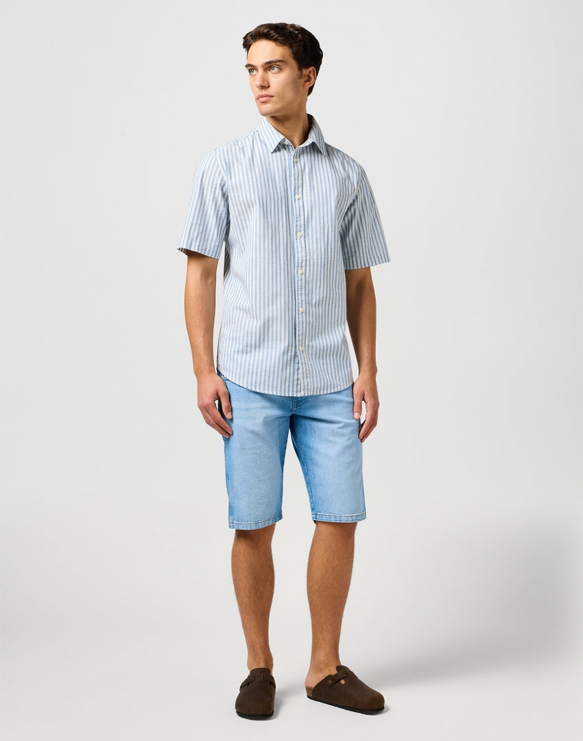 Meska Koszula Wrangler Ss Shirt Pacific Stripe 112362757