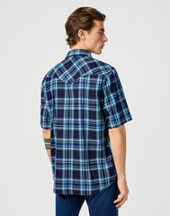 Męska Koszula Wrangler SS Western Shirt Latigo Indigo 112362899