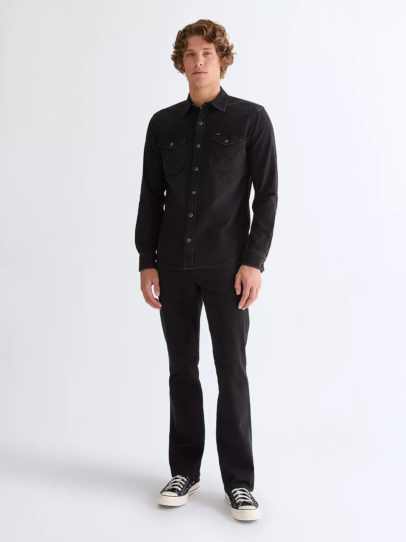 Męska Koszula Wrangler Western Shirt Black 112378472